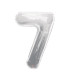 Mylar Number 7 Silver - Save Helium 34"/87 cm 1pc