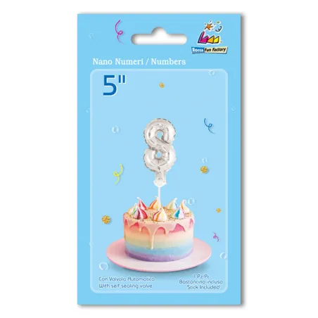 Mylar Number 7 Silver - Save Helium 34"/87 cm 1pc
