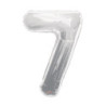 Mylar Number 7 Silver - Save Helium 34"/87 cm 1pc