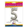 30" Standing Number 5 Silver bag of 1pc