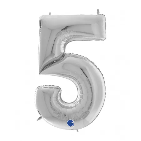 30" Standing Number 8 Silver bag of 1pc