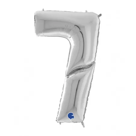 30" Standing Number 6 Silver bag of 1pc