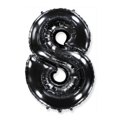 40" Number 8 Black bag of 1pc