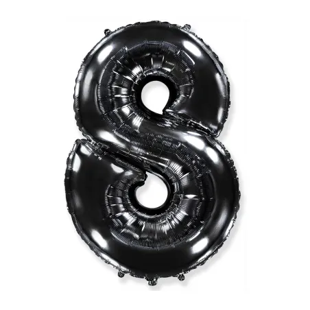 40" Number 8 Black bag of 1pc