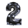 40" Number 2 Black bag of 1pc