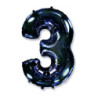 40" Number 3 Black bag of 1pc