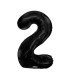 Mylar Number 2 Black Helium Saver 34"/87 cm 1pc