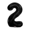 Mylar Number 2 Black Helium Saver 34"/87 cm 1pc