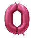 40" Number 0 Satin Pomegranate bag of 1pc