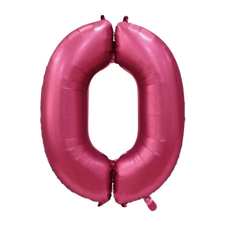 40" Number 0 Satin Pomegranate bag of 1pc