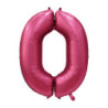 40" Number 0 Satin Pomegranate bag of 1pc