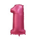 40" Number 1 Satin Pomegranate bag of 1pc