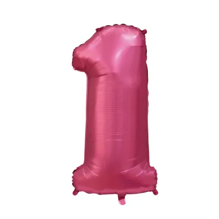 40" Number 1 Satin Pomegranate bag of 1pc