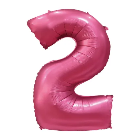 40" Number 2 Satin Pomegranate bag of 1pc