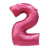 40" Number 2 Satin Pomegranate bag of 1pc