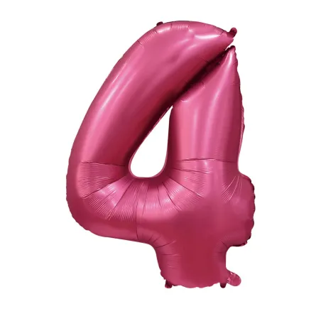 40" Number 4 Satin Pomegranate bag of 1pc