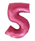 40" Number 5 Satin Pomegranate bag of 1pc