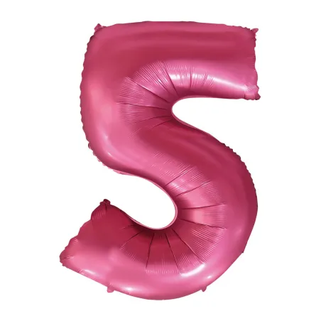 40" Number 5 Satin Pomegranate bag of 1pc
