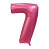 40" Number 7 Satin Pomegranate bag of 1pc