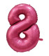 40" Number 8 Satin Pomegranate bag of 1pc