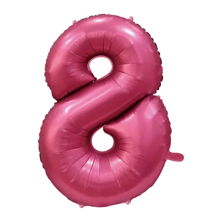 40" Number 8 Satin Pomegranate bag of 1pc