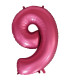 40" Number 9 Satin Pomegranate bag of 1pc