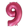 40" Number 9 Satin Pomegranate bag of 1pc