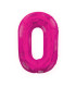 Mylar Number 0 Fuchsia Helium Saver 34"/87 cm 1pc