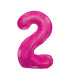 Mylar Number 2 Fuchsia Helium Saver 34"/87 cm 1pc