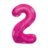 Mylar Number 2 Fuchsia Helium Saver 34"/87 cm 1pc