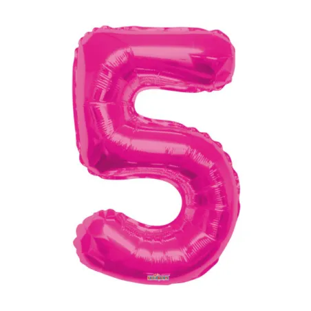 Mylar Number 5 Fuchsia Helium Saver 34"/87 cm 1pc
