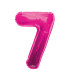 Mylar Number 7 Fuchsia- Save Helium 34"/87 cm 1pc