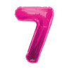 Mylar Number 7 Fuchsia- Save Helium 34"/87 cm 1pc