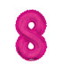 Mylar Number 8 Fuchsia Helium Saver 34"/87 cm 1pc