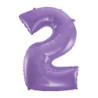 40" Number 2 Lilac bag of 1pc