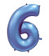40" Number 6 Periwinkle bag of 1pc