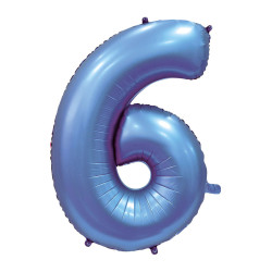 40" Number 6 Periwinkle bag of 1pc