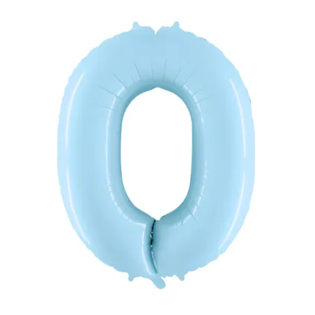 40" Number 0 Light Blue bag of 1pc