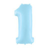 40" Number 1 Light Blue bag of 1pc