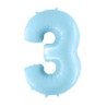 40" Number 3 Light Blue bag of 1pc