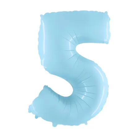 40" Number 5 Light Blue bag of 1pc