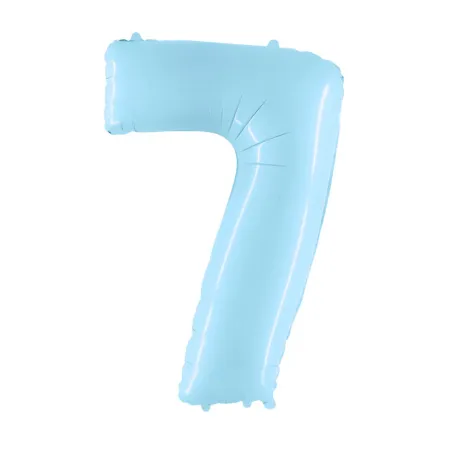 40" Number 7 Light Blue bag of 1pc