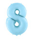 40" Number 8 Light Blue bag of 1pc
