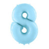 40" Number 8 Light Blue bag of 1pc