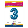 40" Number 3 Blue bag of 1pc