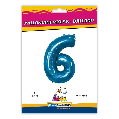 40" Number 6 Blue bag of 1pc