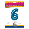 40" Number 6 Blue bag of 1pc