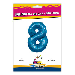 40" Number 8 Blue bag of 1pc