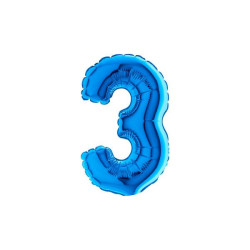 7" Number 3 Blue bag of 5pcs
