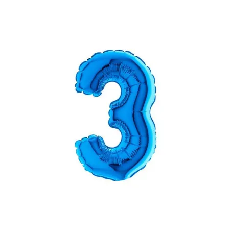 7" Number 3 Blue bag of 5pcs